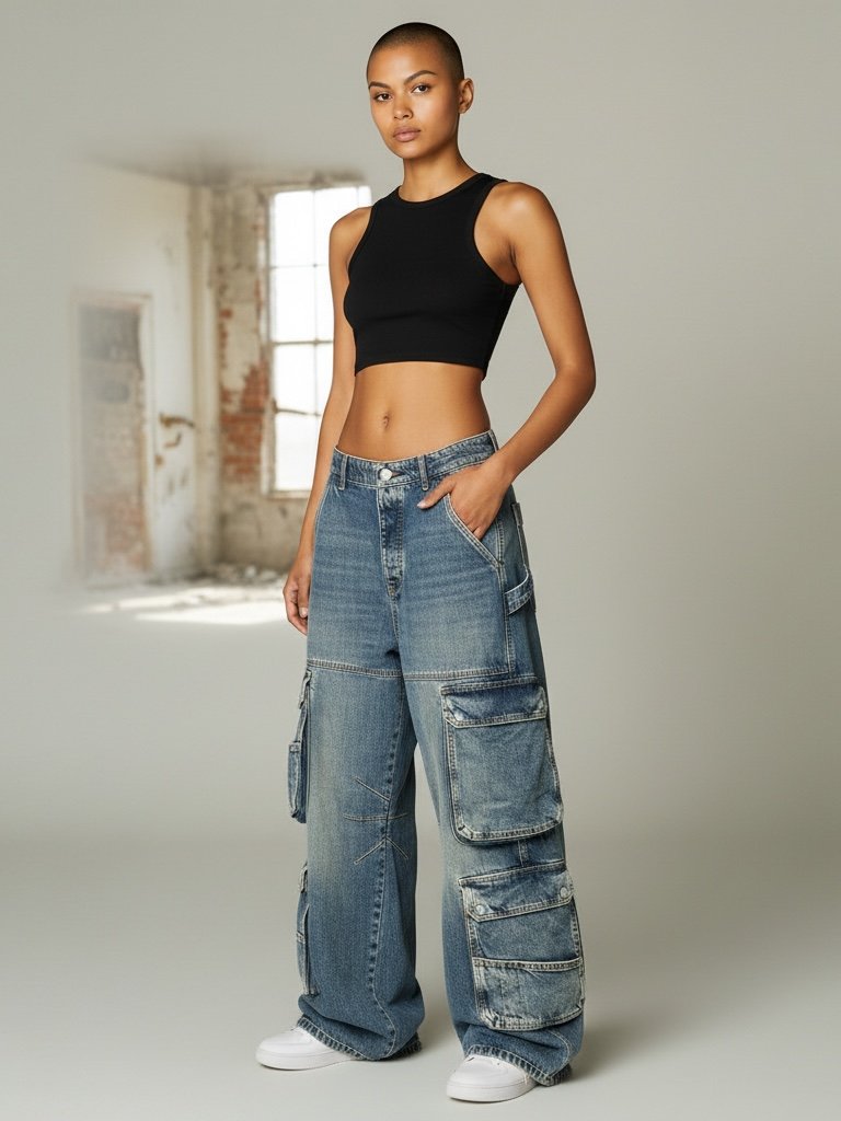 Diesel 1996 D-Sire Relaxed Jeans W30 Rare Wide Leg Cargo Y2k Streetwear